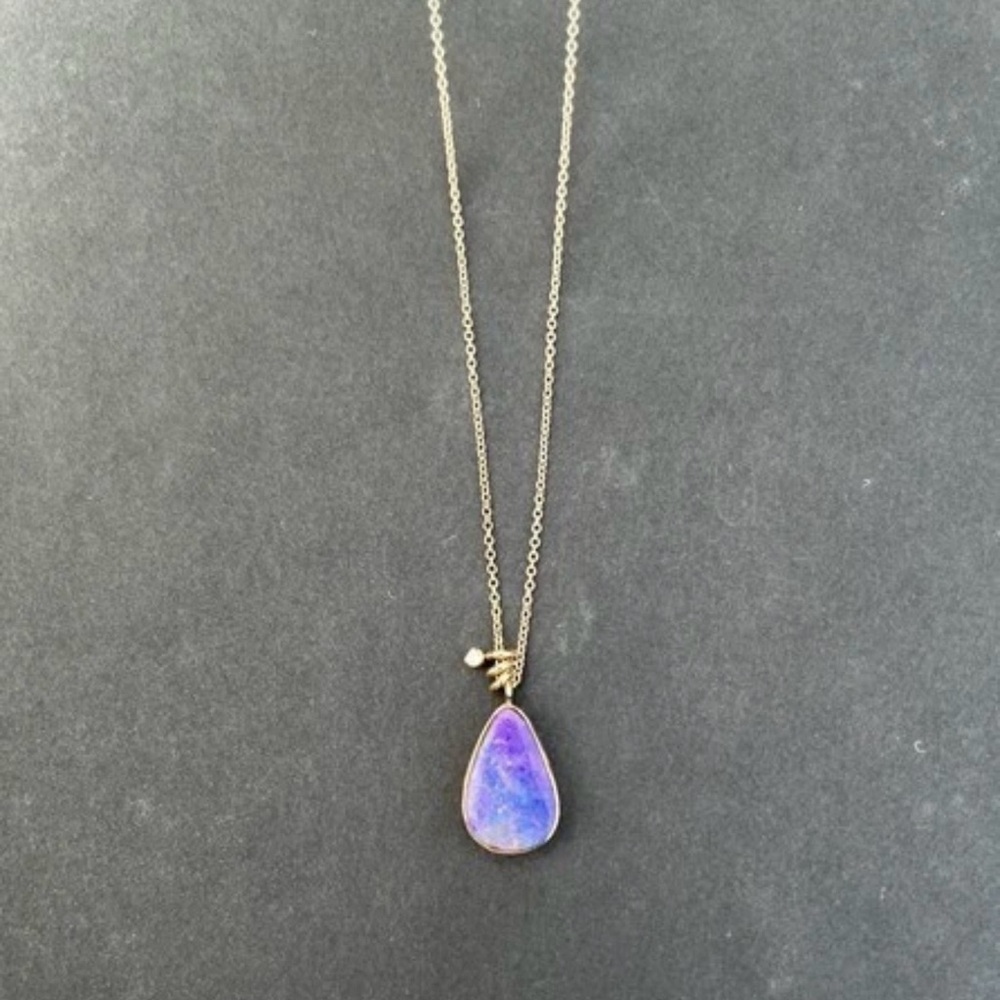Jamie Joseph Boulder Opal Necklace w/ 14k Gold and Diamond Charms, $2,000, EUC
